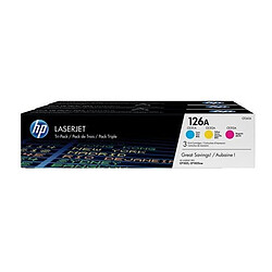 HP 126A Pack de 3 toners couleurs