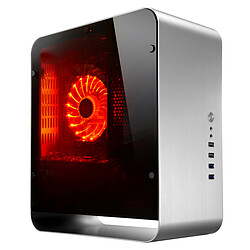 Jonsbo UMX1 Plus Silver - Verre trempé Boitier PC ITX - Argent