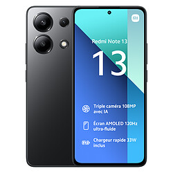 Xiaomi Redmi Note 13 - 8/256 Go - Noir Smartphone 6,7" Full HD+ - 8/256 Go  - 120 Hz - 4G - Triple capteur 108MP + Charge rapide 33W avec chargeur + coque incluse