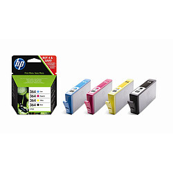 HP Pack de 4 cartouches d'encre Multipack 364 - SD534EE - Noir et Couleurs Pack de 4 cartouches d'encre - 364 - Noir et Couleurs