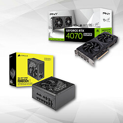 PNY GeForce RTX 4070 SUPER 12G VERTO + RM850x SHIFT 80PLUS Gold