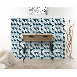 MACABANE Console 2 tiroirs – Bois et métal Design scandinave - 80 x 34,5 x 75 cm