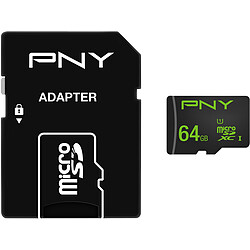 PNY Performance 50MB/s UHS-I U1 Class 10 64 Go + adaptateur