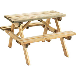 Jardipolys WAPITI Table pique-nique L. 90 cm Table pique-nique L. 90 cm - en pin