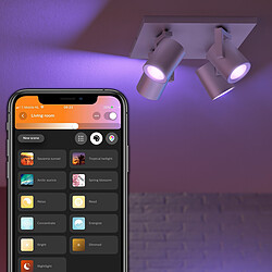 Acheter Philips Hue Lot de 4 spots connectés ARGENTA - 4x5.7W - Aluminium - White & Color Ambiance