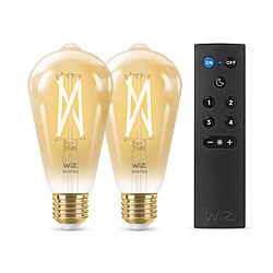 WiZ 2 ampoules connectées E27 - Blanc variable + Télécommande