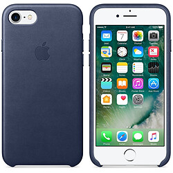 Apple iPhone 7 Plus Leather Case - Bleu nuit - MMYG2ZM/A pas cher