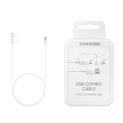 Acheter Samsung Cable USB type C - 1.5m - Blanc Vers Type C et micro USB