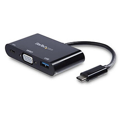 StarTech.com Adaptateur multiport USB-C vers VGA avec port USB-A et Power Delivery Station d'accueil StarTech.com CDP2VGAUACP - USB 3.0 (VGA, USB 3.0 Type C et Type A)