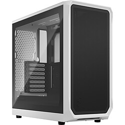 Fractal Design Focus 2 TG (Blanc) Boîtier Moyen Tour Noir avec fenêtre en verre trempé