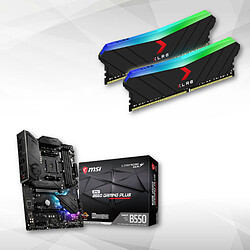 MSI Pack MPG B550 GAMING PLUS +Kit XLR8 RGB 2 x 16 Go - DDR4 3200MHz CL16