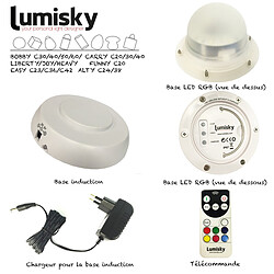 lumisky - boule lumineuse multicolore rechargeable d'extérieur d.50cm - bobby c50 pas cher