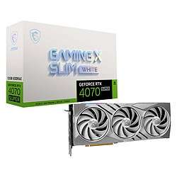 MSI GeForce RTX 4070 SUPER 12G GAMING X SLIM WHITE DLSS 3  - 12 Go GDDR6X - 1x HDMI/3x Display Port - PCI Express 4.0 16x 