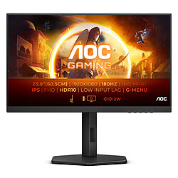 AOC 24" LED 24G4X Ecran PC Gamer - 1920x1080 - Dalle IPS - 1 ms - 180 Hz - HDMI/DisplayPort