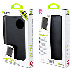 Muvit Etui Easy Folio Noir Pour Wiko Darkmoon**