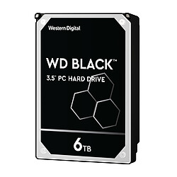 Western Digital WD BLACK 6 To - 3.5'' SATA III 6 Go/s - Cache 256 Mo - Noir Disque Dur Interne - SATA III 3.5'' - 7200 tr/min - Cache 256 Mo