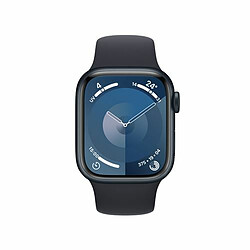 Apple Watch Series 9 GPS + Cellular 41 mm avec boîtier en aluminium minuit et bracelet sport minuit M/L