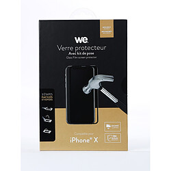 WE Verre Trempé et Kit d'Installation pour [IPHONE X] - Film Protection Ecran Anti-Rayures - Anti-Bulles d'Air - Ultra Résistant - Dureté 9H Glass