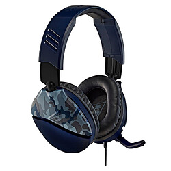 Turtle Beach Recon 70 Blue Camo Casque gamer - Connexion filaire 3,5 mm - Compatible XBOX ONE, PS4, NINTENDO SWITCH, APPAREILS MOBILES - Couleur bleu camouflage