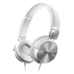 Philips Casque Arceau Pliable - Finitions chromées - Blanc