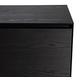 Acheter MACABANE Buffet noir 2 portes 3 étagères pieds métal noir MAXENDRE