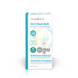 NEDIS Ampoule LED Intelligente Wi-Fi - Blanc Chaud à Blanc Froid - E14 pas cher