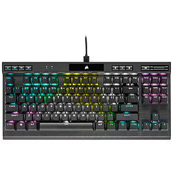 Corsair K70 RGB TKL - Mécanique Clavier gamer - Mécanique switchs CHERRY MX RED - Rétro-éclairage RGB par touche - AZERTY - Connexion filaire USB - Châssis en aluminium - Version TenKeyLess (sans pavé numérique)