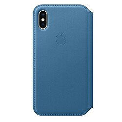 Apple iPhone XS Leather Folio - Bleu Cape Cod