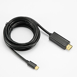 D2 Diffusion Câble USB-C vers HDMI mâle/mâle compatible avec appareils en USB-C 3.1 et "alt DP" mode connecteurs or - 2m - noir