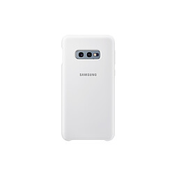 Samsung Coque Silicone Galaxy S10e - Blanc Coque silicone Galaxy S10e - Finition douce - Protection dos et rebords