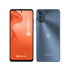 Motorola E32 - 4G - 4/64 Go - Gris Ardoise Ecran fluide 6,5" - HD+ - LCD IPS - 90 Hz - 4G - Triple capteur 16 MP - 5000 mAh - Charge 15 W - Android 11