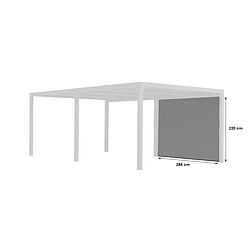 Avis HABRITA Rideau pour Pergola bioclimatique PER 3660 BI avec rail pour 1/2 côté 5,98 m couleur gris