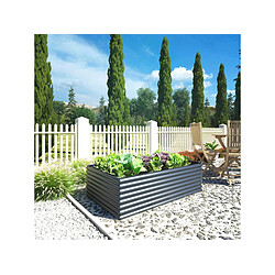 Avis Habitat Et Jardin Abri bûches/Carre potager - 2,75m² - 110 x 180 x 52 cm - Gris