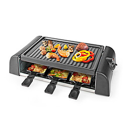 Nedis Gourmet / Raclette - Gril 6 Personnes Nedis Gourmet / Raclette | Gril | 6 Personnes | Spatule | Réglage de la température | Revêtement antiadhésif | Rectangle