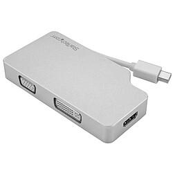 StarTech.com Adaptateur de voyage audio/vidéo 3 en 1 - Mini DisplayPort vers VGA, DVI ou HDMI - 4K - Aluminium StarTech.com Adaptateur de voyage audio/vidéo 3 en 1 - Mini DisplayPort vers VGA, DVI ou HDMI - 4K - Aluminium