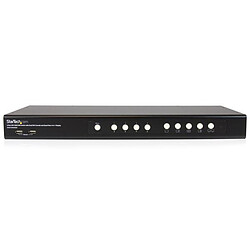 Startech Switch KVM USB DVI à 4 ports - Commutateur KVM Quad View 4-en-1 avec console DVI à 2 sorties Commutateur KVM 4 Ports DVI, USB et Audio