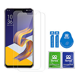 IBROZ Lot de 2 verres trempes Zenfone 5 (ZS620KL & ZE620KL) - Transparent Protection d'écran en verre trempé Zenfone 5 (ZS620KL & ZE620KL) - Anti-trace de doigt - 9H