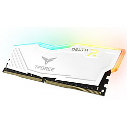 T-Force Delta RGB - 2 x 8 Go - DDR4 3200 MHz CL 16 - Blanc