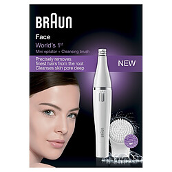 Braun Épilateur visage Face 810 + brosse nettoyante visage à micro-oscillations