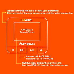 Avis Transmetteur FM CAMPUS F-893A SD/USB/minijack fonction RDS télécommande