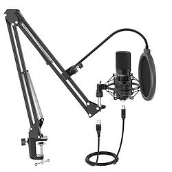 WE Pack Microphone USB pour streaming, vlogging, Podcats, enregistrements - bras réglable et orientable - filtre anti-pop - suspension anti-chocs - fixation table et trépied inclus WE Pack Microphone USB pour streaming, vlogging, Podcats, enregistrements - bras réglable et orientable - filtre anti-pop - suspension anti-chocs - fixation table et trépied inclus