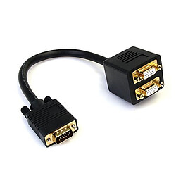 StarTech.com Câble répartiteur vidéo VGA de 30cm - 1x VGA (Mâle) vers 2x VGA (Femelle) - Noir