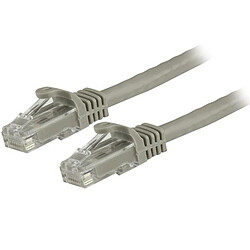 StarTech.com Câble réseau Cat6 Gigabit UTP sans crochet de 3m - Cordon Ethernet RJ45 anti-accroc - M/M - Gris