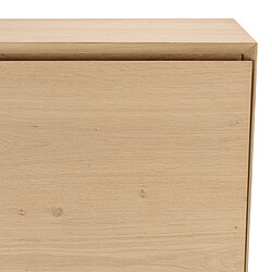 Acheter MACABANE Buffet couleur naturelle 2 portes 3 étagères pieds métal noir MAXENDRE