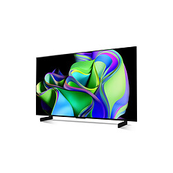 LG TV OLED 4K 48" 121 cm - OLED48C3 2023 + Montage TV Mural mouvement intégral - Noir pas cher