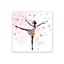 DECLIKTABLEAU Tableau enfant Fée Danseuse 50X50 cm 