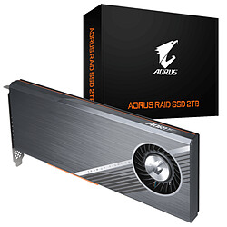 Gigabyte Aorus Raid SSD 2 To - PCI Express 3.0 8x - NVMe 1.3 - Lecture sequentielle : 6300 Mo/s - Ecriture sequentielle : 6000 Mo/s