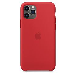 Apple Coque en silicone iPhone 11 Pro - (PRODUCT)RED Coque en silicone pour iPhone 11 Pro - Compatible charge sans fil - Doublure en microfibre - Finition lisse