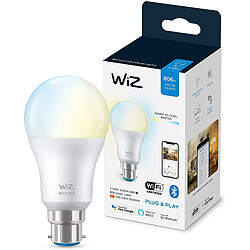 WiZ Ampoule connectée  B22  - Blanc variable Ampoules B22 - Blanc réglable - 2700K à 6500K - Intensité réglable - 8W - équivalent 60W - Commande vocale avec Google Assistant