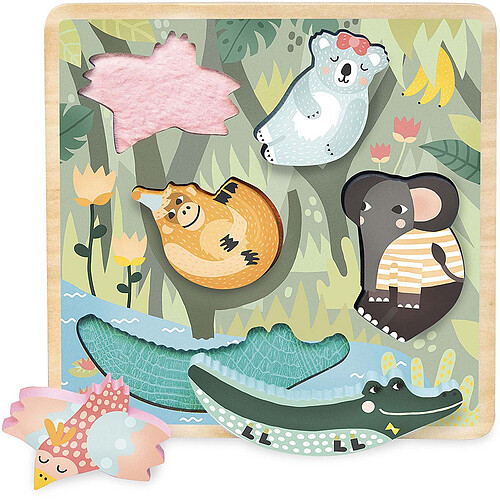 Vilac Encastrement Tactile Jungle - Michelle Carlslund